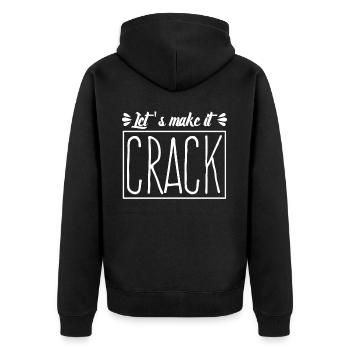 Physio Physiotherapy Cracking - Unisex Premium Organic Zip Hoodie - black - Back - Nico (187cm)