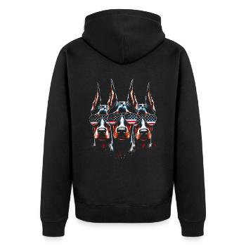 Doberman Pinscher Doberman Lover Propriétaire de chien - Veste à capuche bio Premium Unisexe - noir - Dos - Nico (187cm)