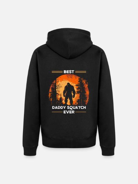 Best Daddy Squatch Ever - Unisex Premium Bio Zip Hoodie - Schwarz