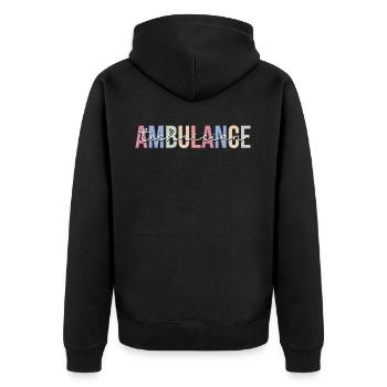 Technicien de service de secours ambulancier ambulancier - Veste à capuche bio Premium Unisexe - noir - Dos - Nico (187cm)