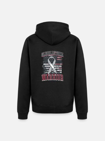 Glioblastom-Bewusstsein Glioblastom-Bewusstsein - Unisex Premium Bio Zip Hoodie - Schwarz