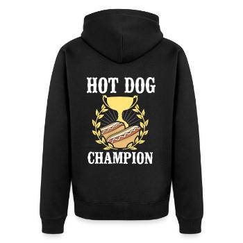 Hot-dog Adulte Manger des hot-dogs - Veste à capuche bio Premium Unisexe - noir - Dos - Nico (187cm)