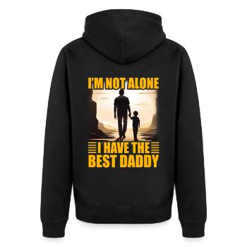 Je ne suis pas seul, j’ai le meilleur papa - Veste à capuche bio Premium Unisexe - noir - Dos - Nico (187cm)