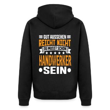 Artisan - Veste à capuche bio Premium Unisexe - noir - Dos - Nico (187cm)