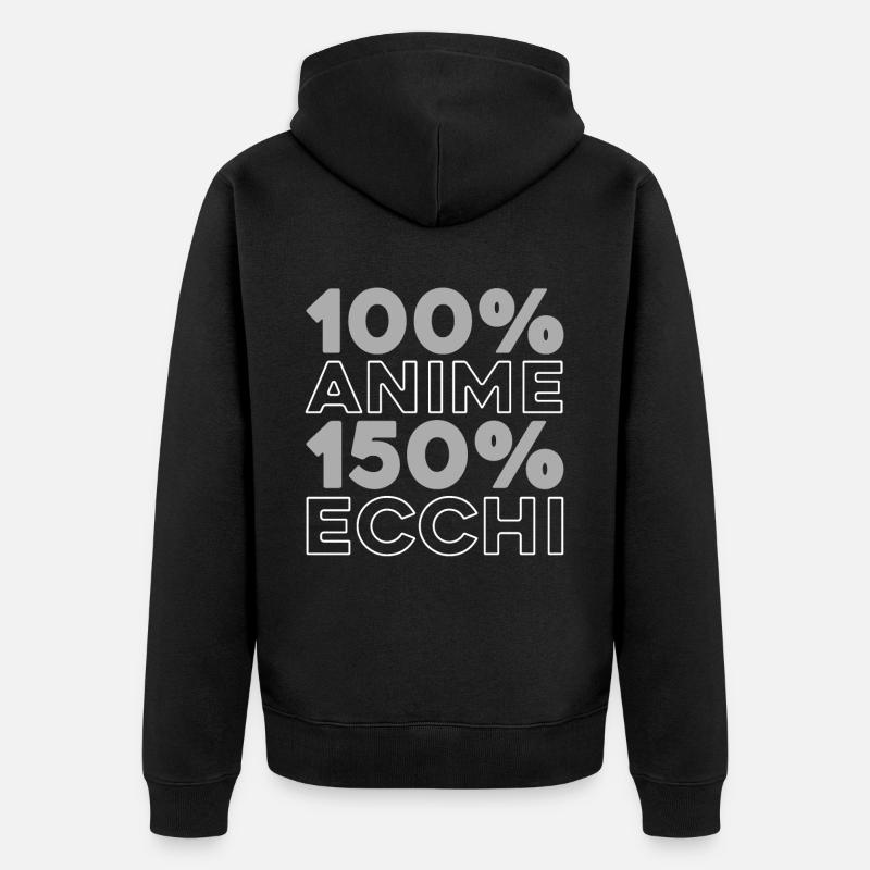 Manga d’anime - Veste à capuche bio Premium Unisexe - noir
