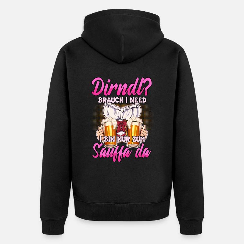 Remplacement de Dirndl - Veste à capuche bio Premium Unisexe - noir