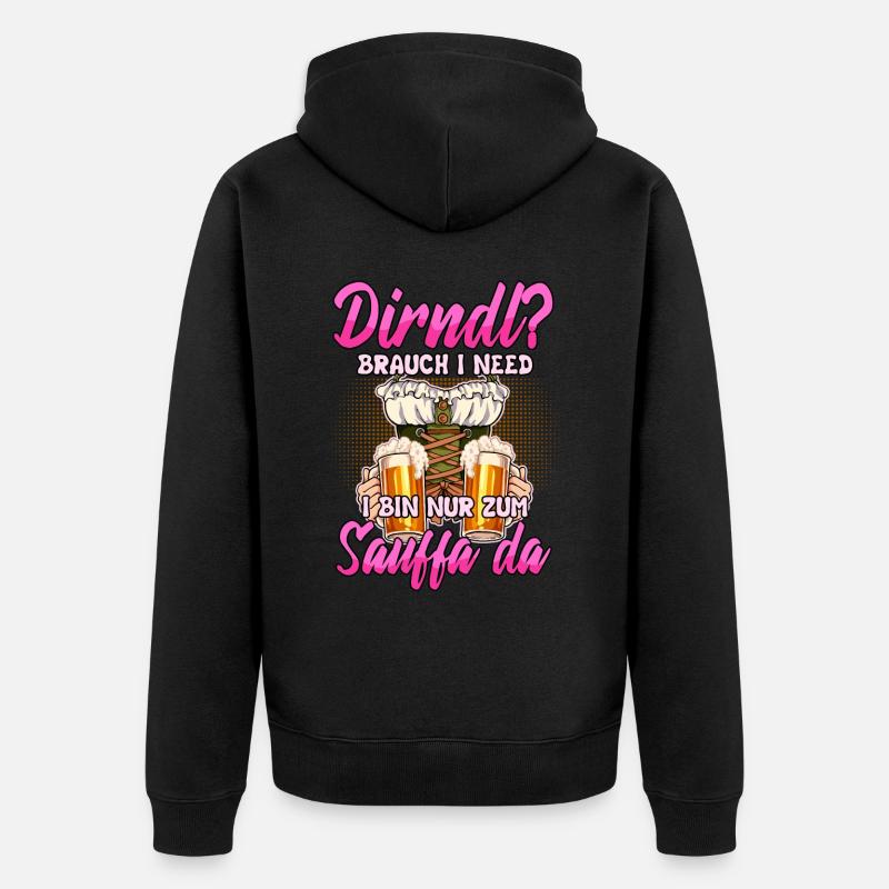 Remplacement de Dirndl - Veste à capuche bio Premium Unisexe - noir