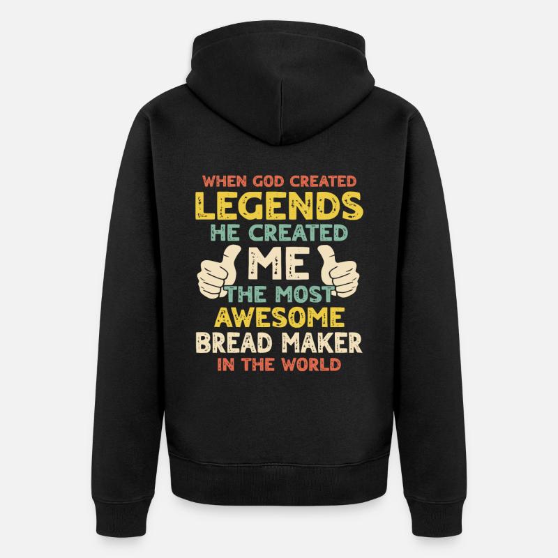 Breadmaker - Unisex Premium Organic Zip Hoodie - black