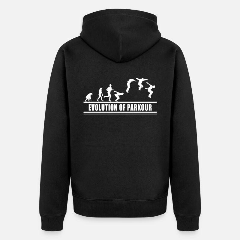 Freerunning Freerunner Course à obstacles Course à pied - Veste à capuche bio Premium Unisexe - noir