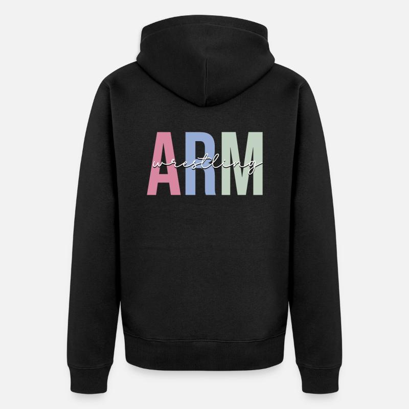 Armdrücker - Unisex Premium Bio Zip Hoodie - Schwarz