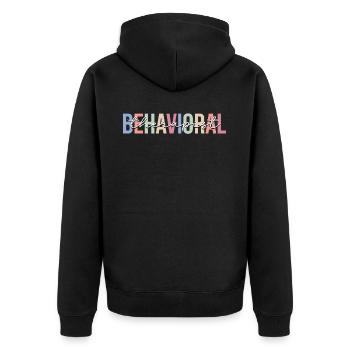 Behavior Analyst Behavioral Technician - Unisex Premium Organic Zip Hoodie - black - Back - Nico (187cm)