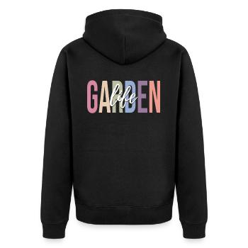 Gardening Gardener - Unisex Premium Organic Zip Hoodie - black - Back - Nico (187cm)