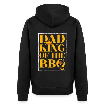 Papa Roi du BBQ - Veste à capuche bio Premium Unisexe - noir - Dos - Nico (187cm)