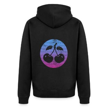 Cerise - Veste à capuche bio Premium Unisexe - noir - Dos - Nico (187cm)