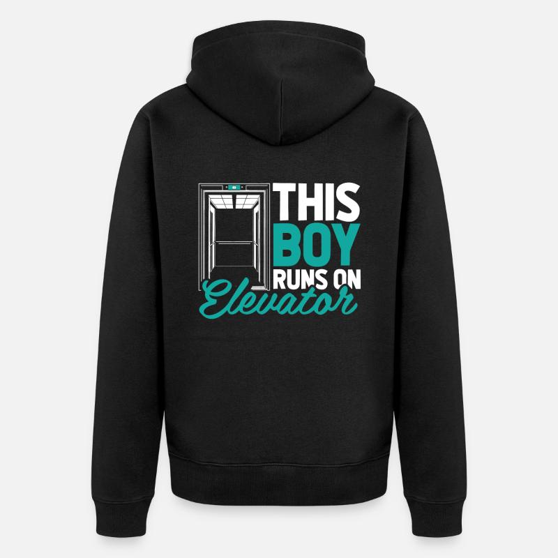 Elevator Elevator - Unisex Premium Organic Zip Hoodie - black