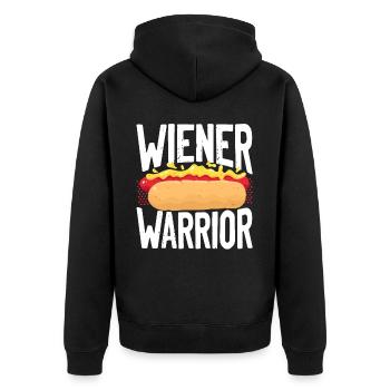 Hot Dog Adult Humor Pun Naughty - Unisex Premium Organic Zip Hoodie - black - Back - Nico (187cm)