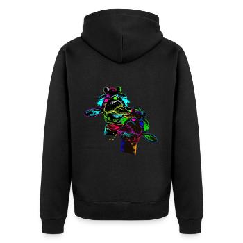 Girafe Safari Girafes Enfants Animaux du zoo d’été - Veste à capuche bio Premium Unisexe - noir - Dos - Nico (187cm)