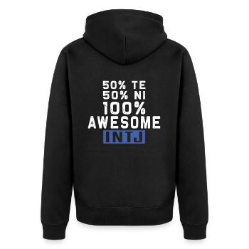Personnalité Intj : Introvertis - Veste à capuche bio Premium Unisexe - noir - Dos - Nico (187cm)