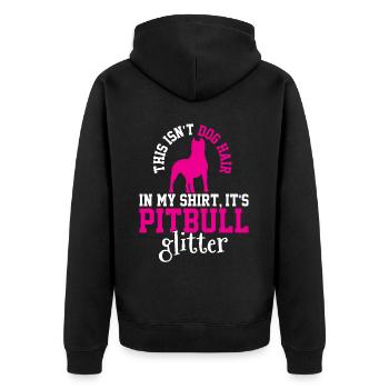 That's not dog hair, it's glitter - Unisex Premium Organic Zip Hoodie - black - Back - Nico (187cm)