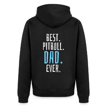 Meilleur design unique de papa pitbull de tous les temps - Veste à capuche bio Premium Unisexe - noir - Dos - Nico (187cm)
