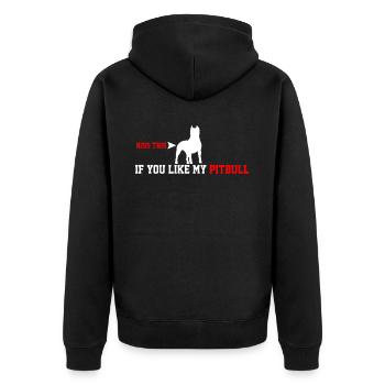 Exprimez votre amour pour les pitbulls avec - Veste à capuche bio Premium Unisexe - noir - Dos - Nico (187cm)