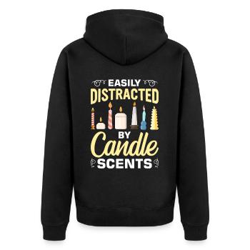Drôle de fabricant de bougies Candle Maker Saying - Veste à capuche bio Premium Unisexe - noir - Dos - Nico (187cm)