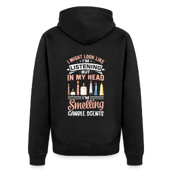 Drôle de fabricant de bougies Candle Maker Saying - Veste à capuche bio Premium Unisexe - noir - Dos - Nico (187cm)