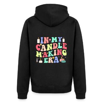 Drôle de fabricant de bougies Candle Maker Saying - Veste à capuche bio Premium Unisexe - noir - Dos - Nico (187cm)