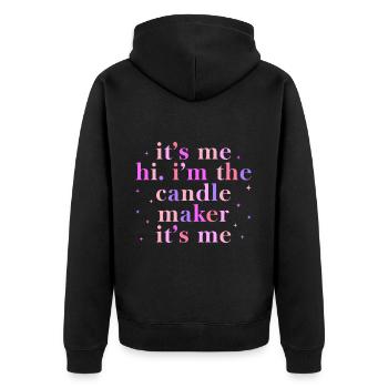 Drôle de fabricant de bougies Candle Maker Saying - Veste à capuche bio Premium Unisexe - noir - Dos - Nico (187cm)