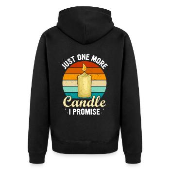 Drôle de fabricant de bougies Candle Maker Saying - Veste à capuche bio Premium Unisexe - noir - Dos - Nico (187cm)