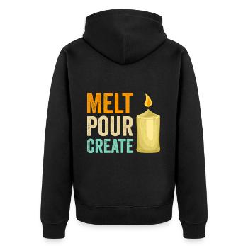 Drôle de fabricant de bougies Candle Maker Saying - Veste à capuche bio Premium Unisexe - noir - Dos - Nico (187cm)