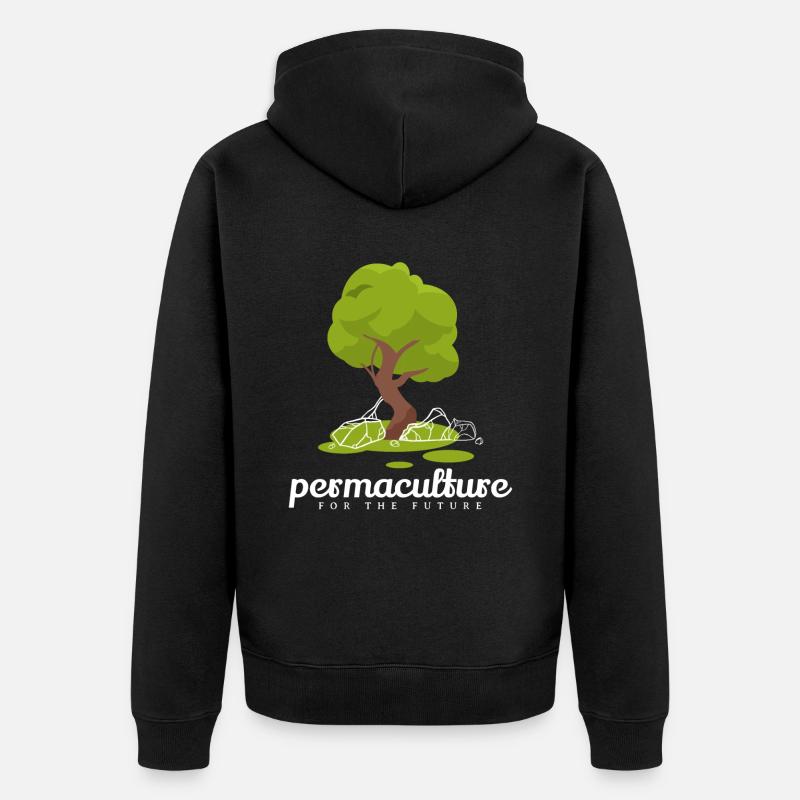 La permaculture pour l’avenir - Veste à capuche bio Premium Unisexe - noir