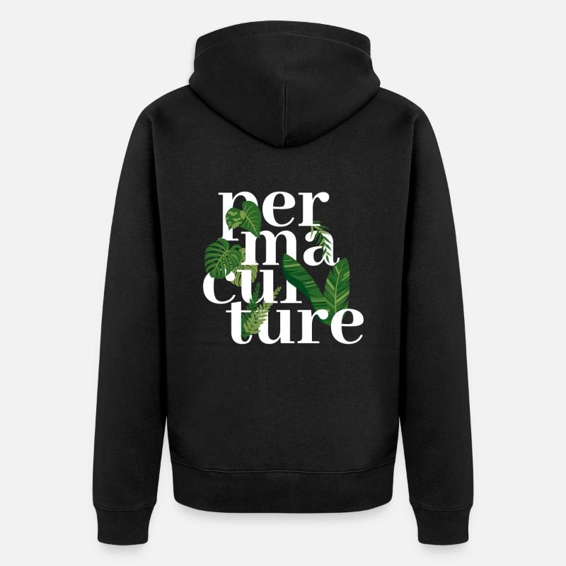 Permaculture Permaculture Jardinier - Veste à capuche bio Premium Unisexe - noir