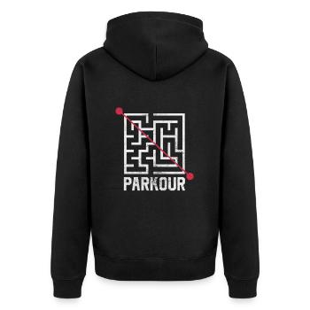 Parkour - Veste à capuche bio Premium Unisexe - noir - Dos - Nico (187cm)