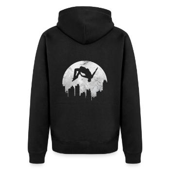 Parkour - Veste à capuche bio Premium Unisexe - noir - Dos - Nico (187cm)