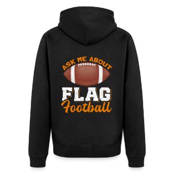 Cadeau de joueur de flag-football - Veste à capuche bio Premium Unisexe - noir - Dos - Nico (187cm)