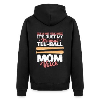 Tea Ball Mom T-Ball Tea Ball Tea Ball Gift - Unisex Premium Organic Zip Hoodie - black - Back - Nico (187cm)
