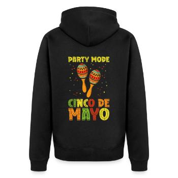 Cinco De Mayo Mexikanische Fiesta Geschenk - Unisex Premium Bio Zip Hoodie - Schwarz - Hinten - Nico (187cm)