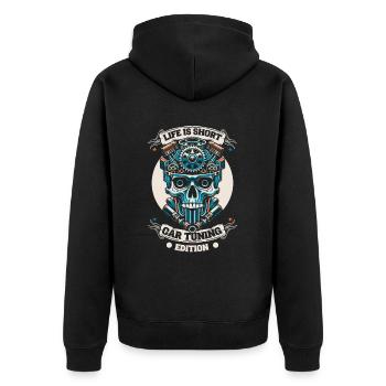 Tournevis Accordeur Skull - Veste à capuche bio Premium Unisexe - noir - Dos - Nico (187cm)