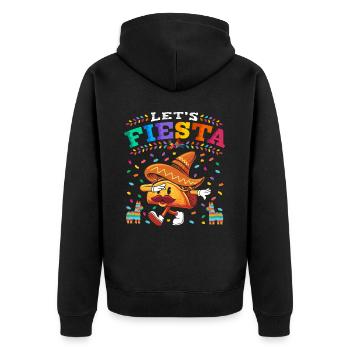 Drôle Meme Citation Taco Fête mexicaine, Fiesta Mexico - Veste à capuche bio Premium Unisexe - noir - Dos - Nico (187cm)