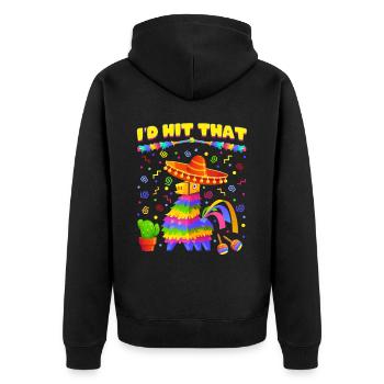 Drôle Meme Citation Taco Fête mexicaine, Fiesta Mexico - Veste à capuche bio Premium Unisexe - noir - Dos - Nico (187cm)