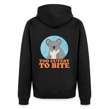 Koala Koala Bear Koala Bear Koala Bear Gift - Unisex Premium Organic Zip Hoodie - black - Back - Nico (187cm)