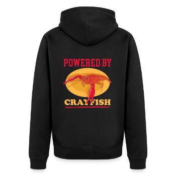 Crayfish Noble Crayfish Seafood Gift - Unisex Premium Organic Zip Hoodie - black - Back - Nico (187cm)