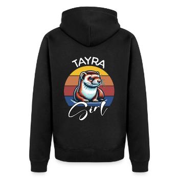 Tayra Fille - Veste à capuche bio Premium Unisexe - noir - Dos - Nico (187cm)