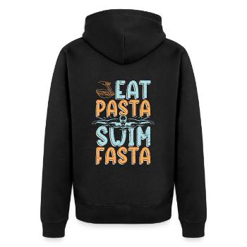 Nageur Manger des pâtes Natation Fasta Sports nautiques Natation - Veste à capuche bio Premium Unisexe - noir - Dos - Nico (187cm)