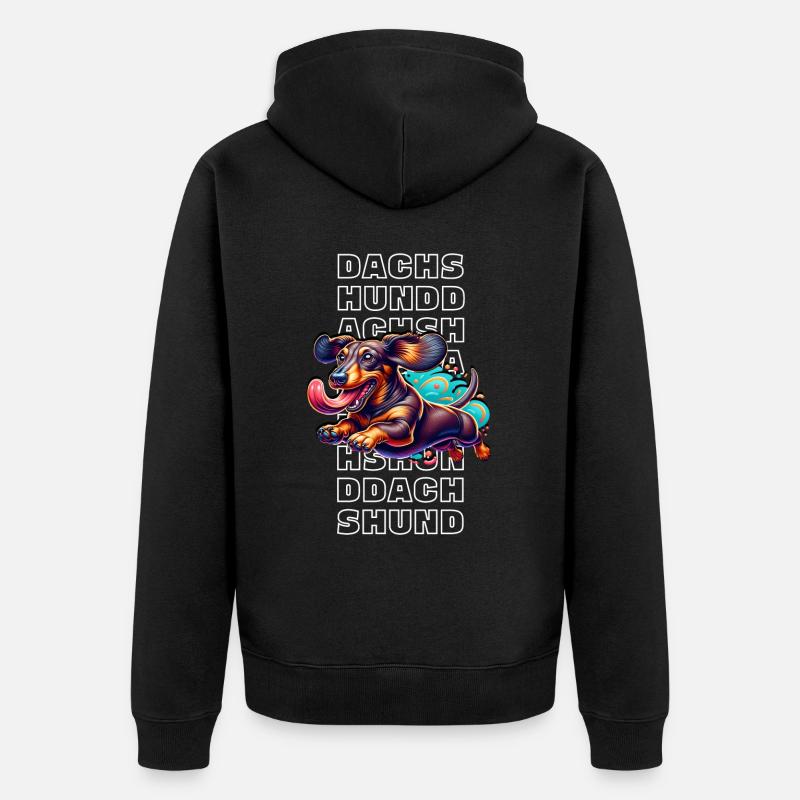 Teckel - Veste à capuche bio Premium Unisexe - noir