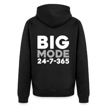 Sorority Soroitas Big Ssis Mode - Unisex Premium Organic Zip Hoodie - black - Back - Nico (187cm)