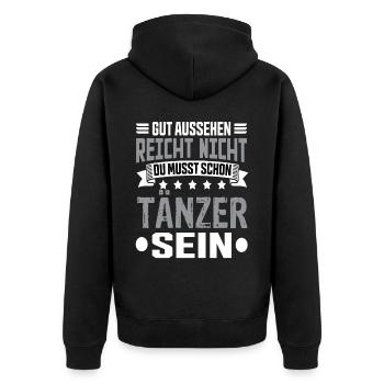 Dancer - Unisex Premium Organic Zip Hoodie - black - Back - Nico (187cm)