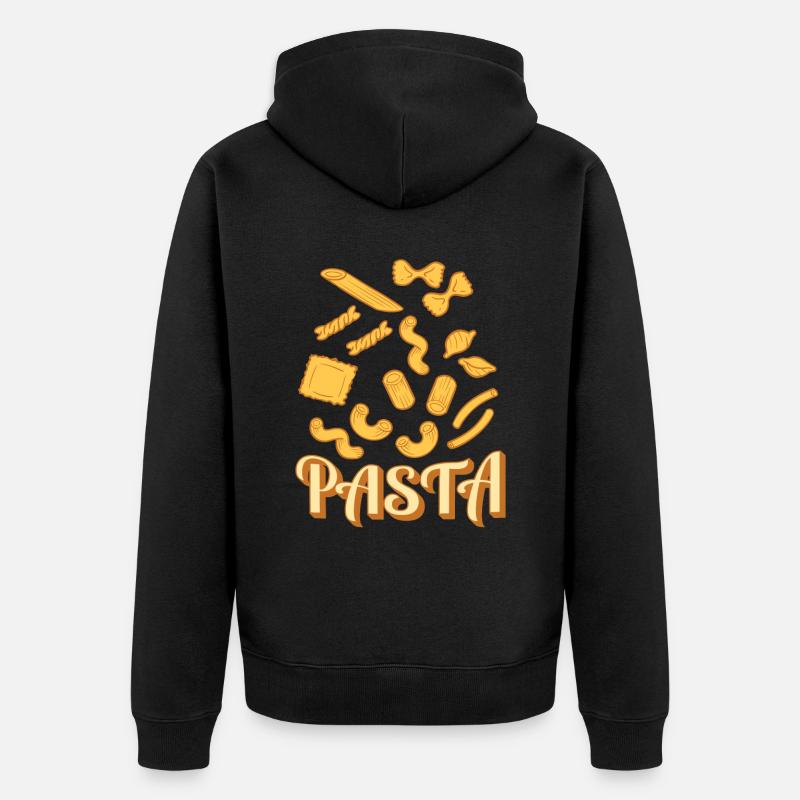Pâtes Spaghetti Nouilles Italie - Veste à capuche bio Premium Unisexe - noir