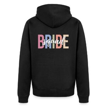 Brautparty Brautjungfer Junggesellinnenabschied - Unisex Premium Bio Zip Hoodie - Schwarz - Hinten - Nico (187cm)